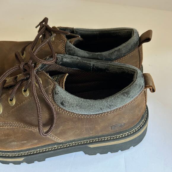 Skechers Vtg Mens Size 13 Brown Leather Chunky Oxford Shoes Lug Sole Y2K Grunge main image 8